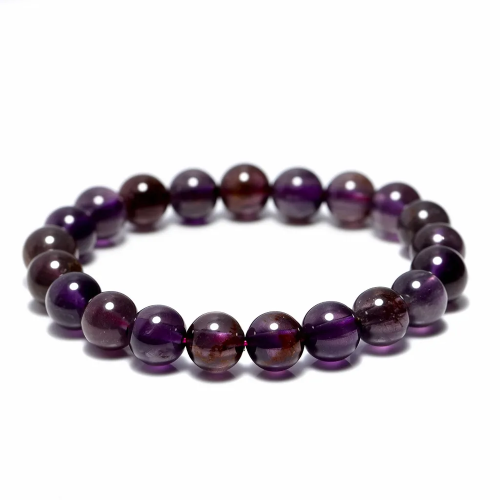 Purple Limonite Beads Crystal Bracelet